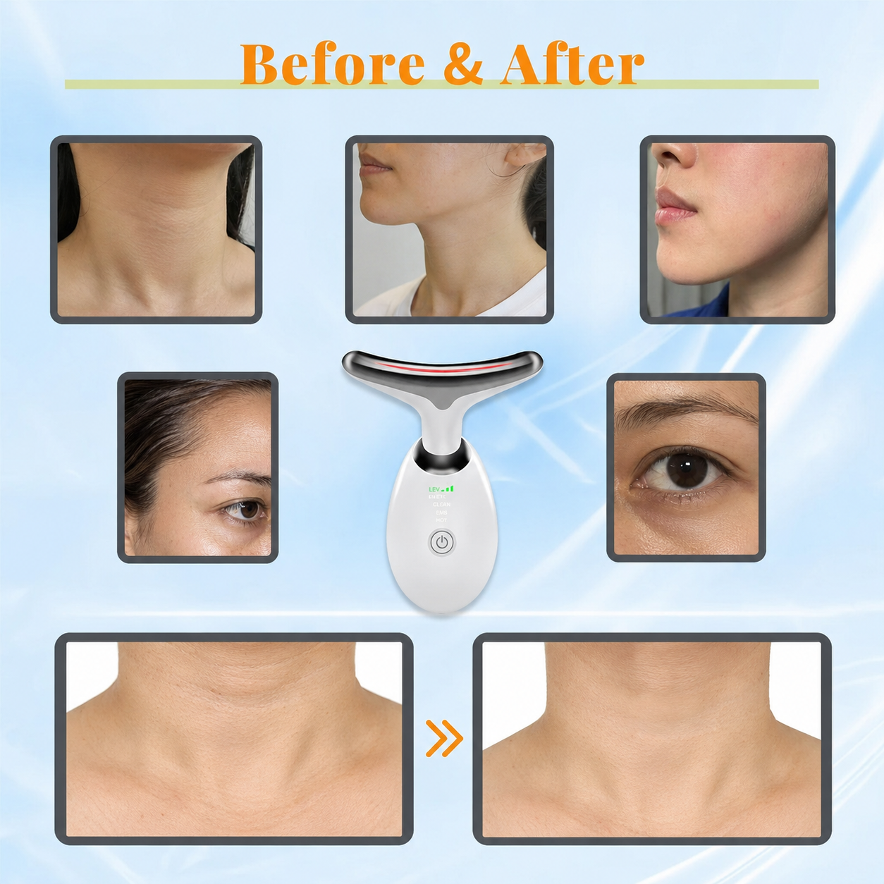7-Color LED Neck & Face Lifting Massager