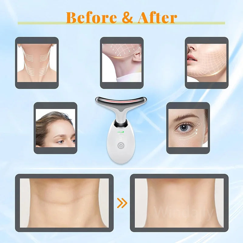 7-Color LED Neck &amp; Face Lifting Massager
