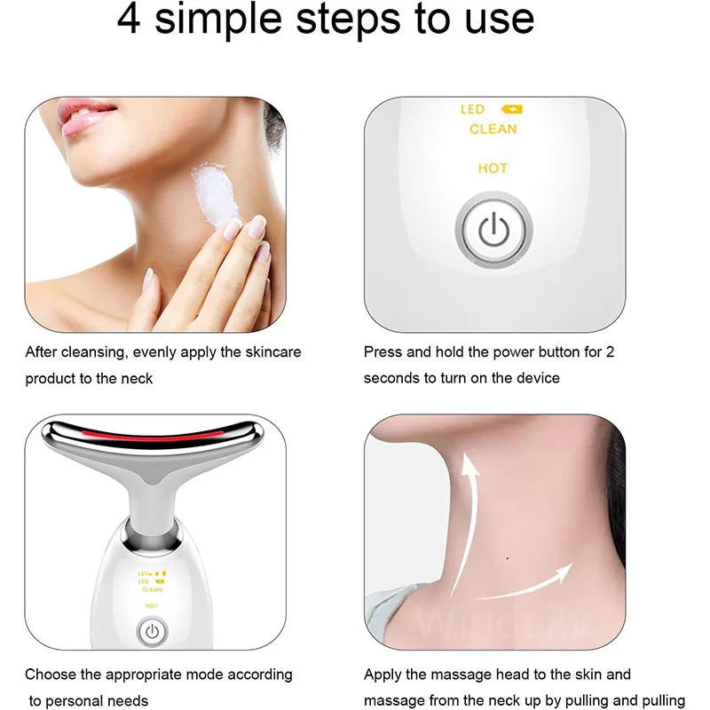 7-Color LED Neck &amp; Face Lifting Massager